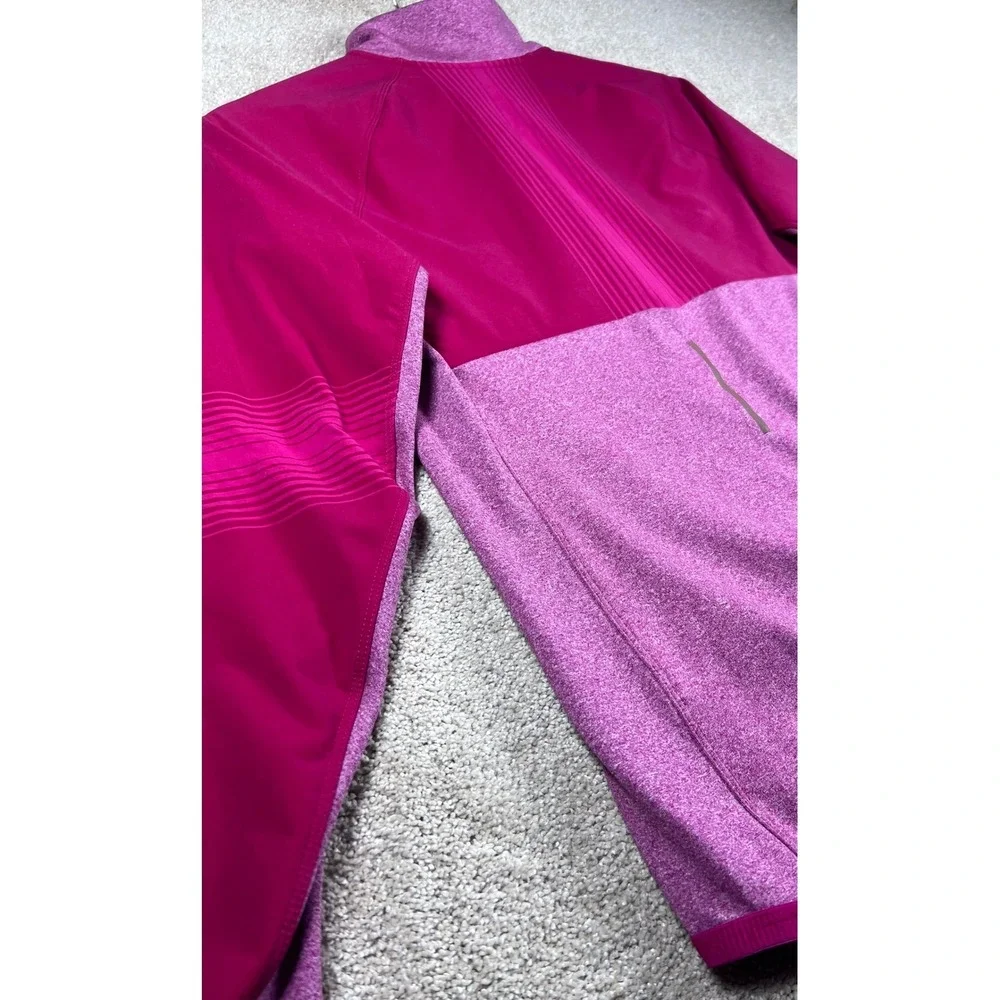 Nike Dri-FIT Running Half Zip‎ Pullover Top Pink Women's M Retro Neck Cold